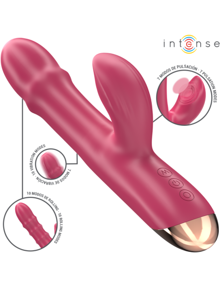 Intense - chloe vibrador multifunción 3 en 1 rojo