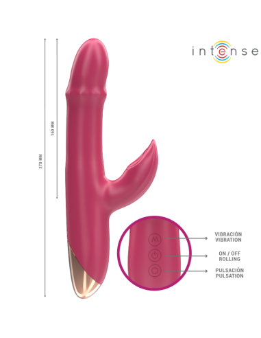 Intense - chloe vibrador multifunción 3 en 1 rojo