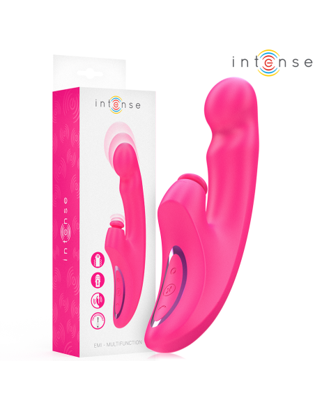Intense - emi vibrador 13,5 cm multifunción 3 en 1 10 vibraciones rosa
