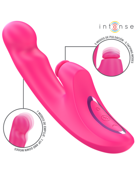 Intense - emi vibrador 13,5 cm multifunción 3 en 1 10 vibraciones rosa