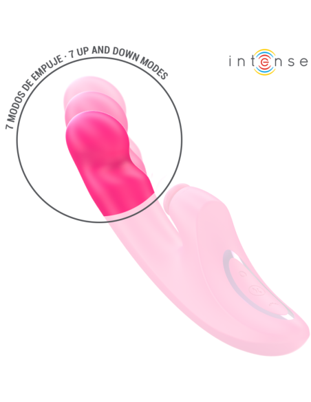 Intense - emi vibrador 13,5 cm multifunción 3 en 1 10 vibraciones rosa
