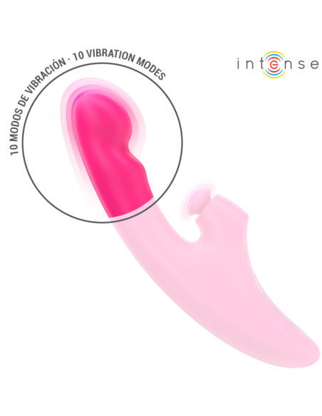 Intense - emi vibrador 13,5 cm multifunción 3 en 1 10 vibraciones rosa