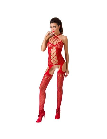 Passion - woman bs056 bodystocking rojo talla única