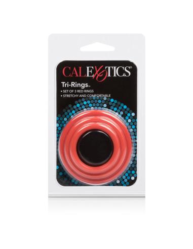 Calexotics - set tres anillas erección rojo