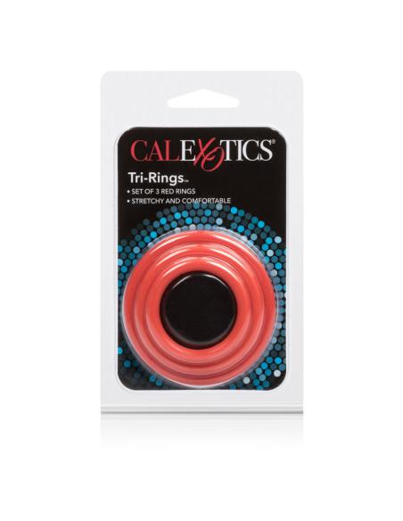 Calexotics - set tres anillas erección rojo