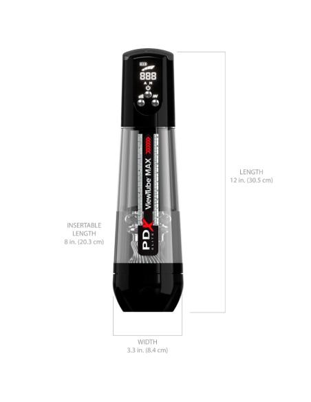Pdx elite - viewtube max view masturnador automático con succión transparente