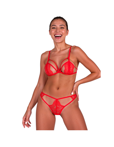 Passion - anuvera set sujetador + tanga rojo s/m
