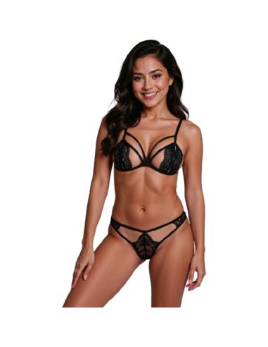 Passion - anuvera set sujetador + tanga negro l/xl