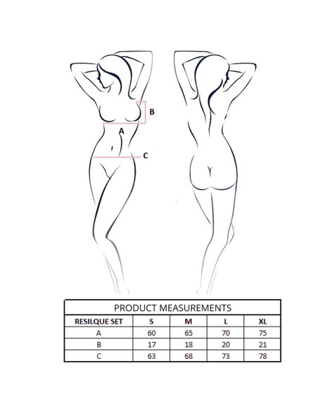 Passion - resilque set sujetador + tanga blanco s/m
