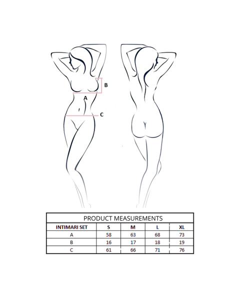 Passion - intimari set sujetador + bragas negro l/xl