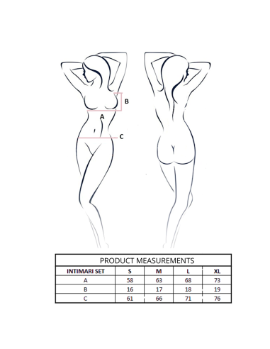Passion - intimari set sujetador + bragas rosa s/m