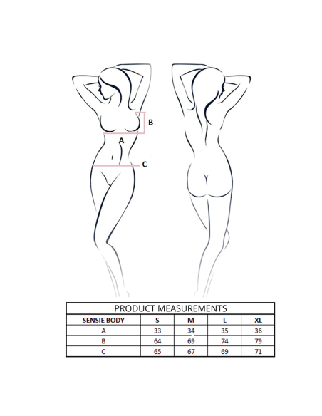 Passion - sensie body negro s/m