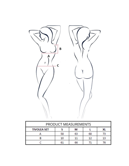 Passion - tivolea set sujetador + tanga violeta s/m