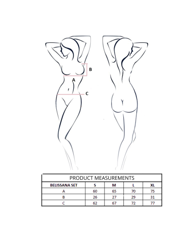 Passion - belissana set sujetador + tanga violeta s/m
