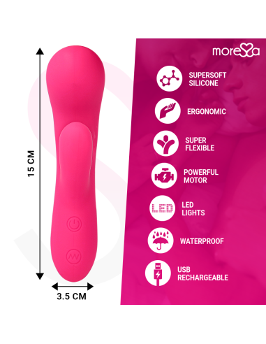 Moressa - jerry clip vibrador punto g y clitoris premium silicone recargable