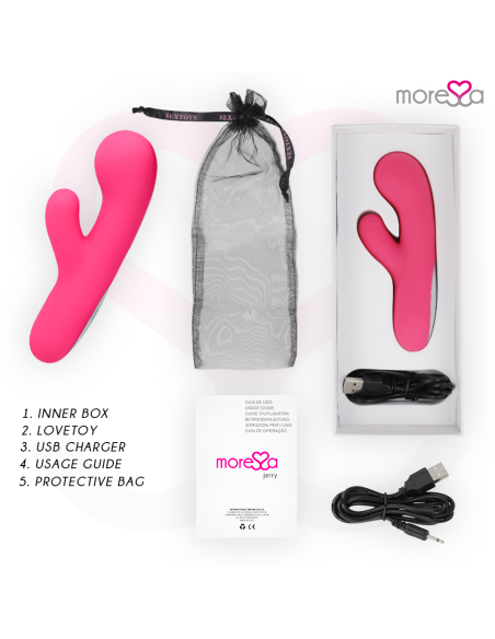 Moressa - jerry clip vibrador punto g y clitoris premium silicone recargable