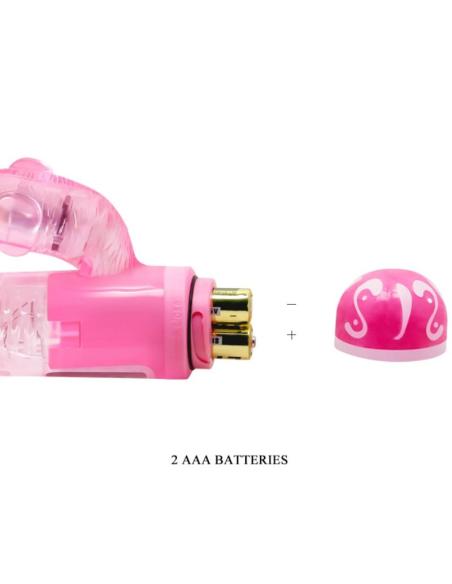 Baile - vibrador multivelocidad con estimulador rosa