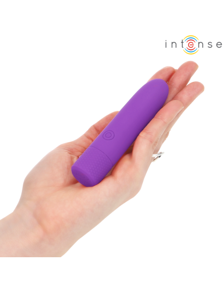 Intense - symone bala vibradora recargable por usb 8 vibraciones morado 10 x 2.2 cm