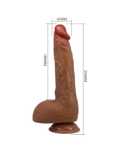 Baile - beautiful wilks vibrador realístico de 5 configuraciones 25 cm mulato