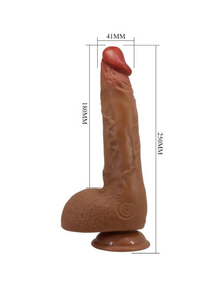 Baile - beautiful wilks vibrador realístico de 5 configuraciones 25 cm mulato