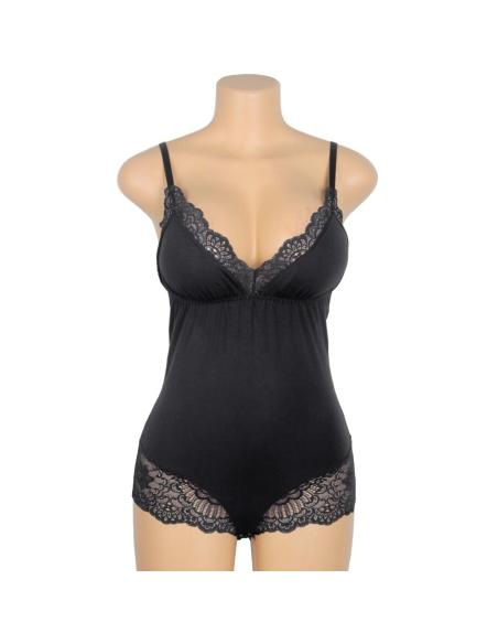 Subblime - teddy detalle encaje floral negro s/m