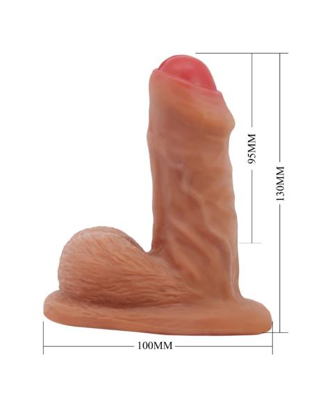Pretty love - warnell dildo ultra realístico y elástico 9.5 cm mulato