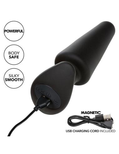 Calexotics - rock bottom plug anal cónico 10 vibraciones silicona negro