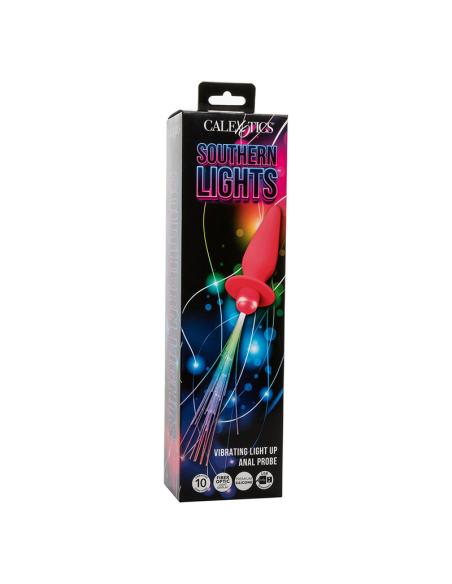 Calexotics - southern lights light up plug anal con luces 10 vibraciones silicona rosa