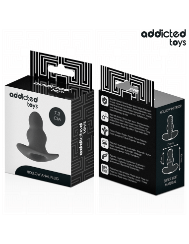 Addicted toys - plug anal hueco silicona talla s 7,3 cm