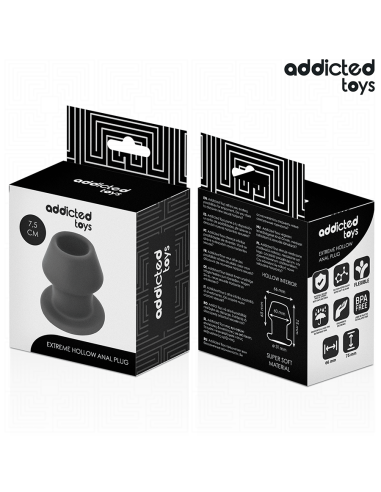 Addicted toys - plug anal hueco extrem silicona talla s 7,5 cm