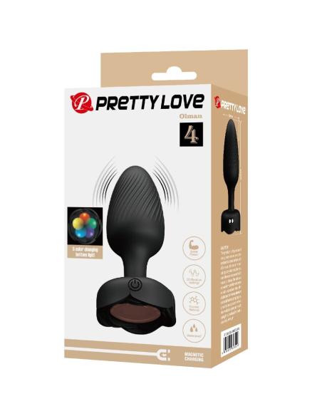 Pretty love - olman plug anal con luz led 8.8 cm