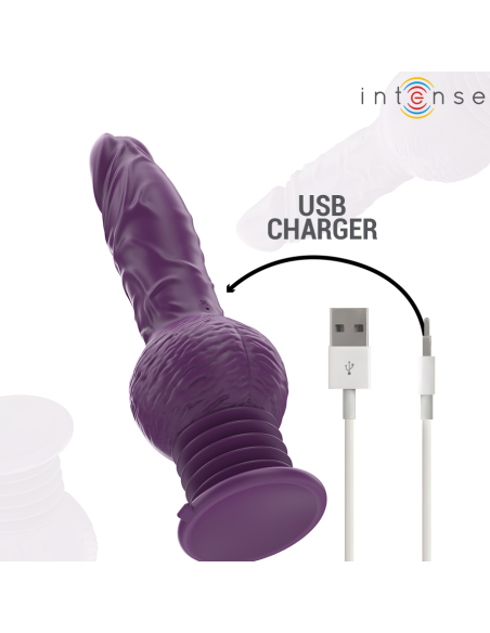 Intense - tatum vibrador multifunción con vibración up and down 24 cm morado