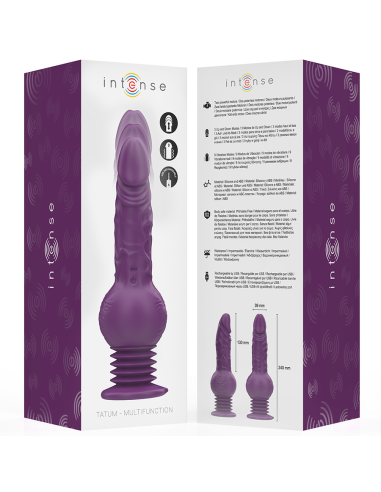 Intense - tatum vibrador multifunción con vibración up and down 24 cm morado