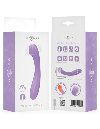 Intense - becky vibrador 19 cm calentable 7 vibraciones morado