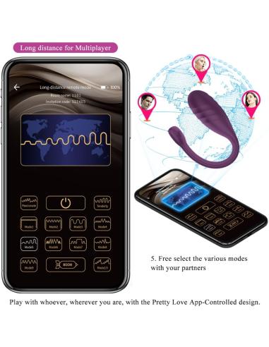 Pretty love - leviathan vibrador controlado por app morado