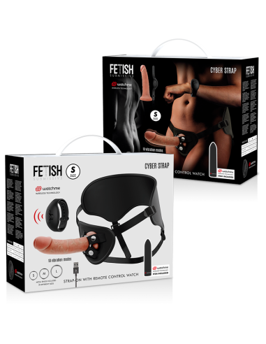 Fetish submissive cyber strap - arnés con dildo y bala control remoto tecnología watchme s