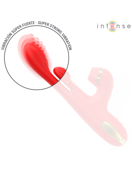 Intense - katy estimulador clítoris multifunción 4 cabezales intercambiables rojo