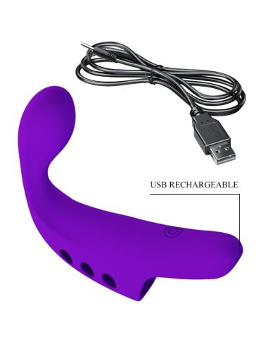 Pretty love - gorgon vibrador de dedo recargable morado