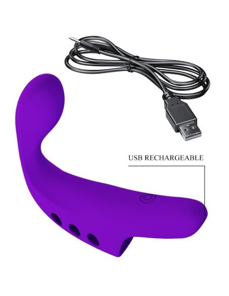 Pretty love - gorgon vibrador de dedo recargable morado