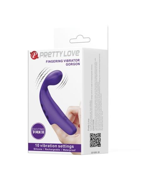 Pretty love - gorgon vibrador de dedo recargable morado