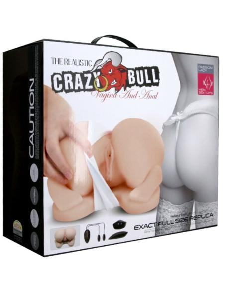 Crazy bull - trasero realístico posición perrito doble canal
