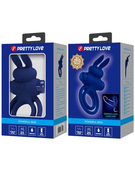Pretty love - darey doble anillo vibrador rabbit azul