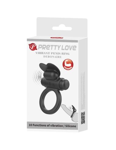 Pretty love - debonaire anillo vibrador conejo 10 vibraciones negro