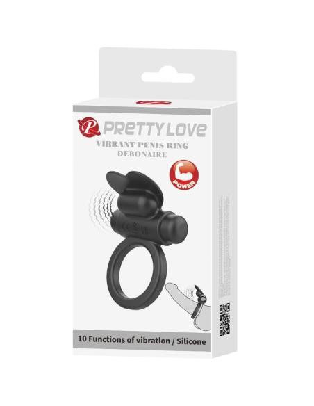 Pretty love - debonaire anillo vibrador conejo 10 vibraciones negro