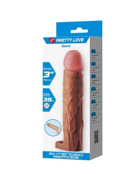 Pretty love - gerd funda para pene con extensión de 7.6 cm mulato