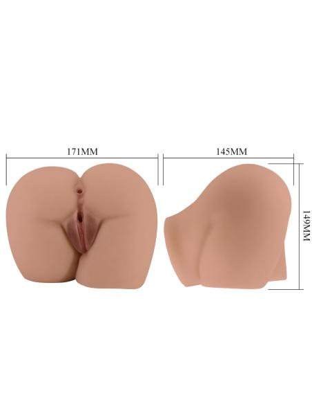 Crazy bull - bernace trasero vibrador con vagina y ano realístico natural control remoto