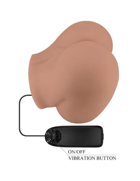 Crazy bull - bernace trasero vibrador con vagina y ano realístico natural control remoto