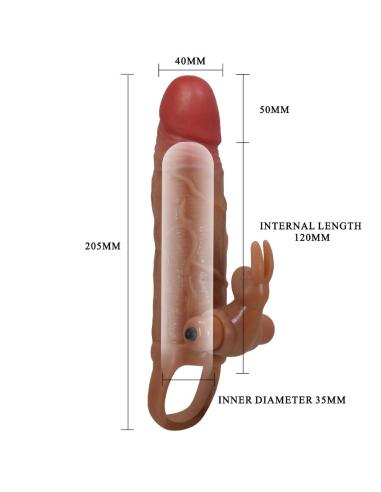 Pretty love - osmar funda para pene + estimulador de clítoris con vibración