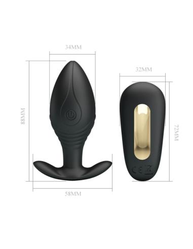 Pretty love - regina plug anal vibrador recargable negro