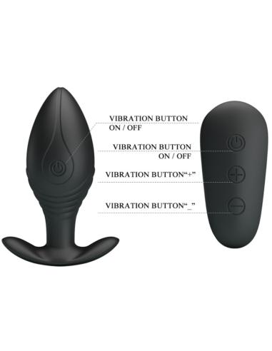 Pretty love - regina plug anal vibrador recargable negro